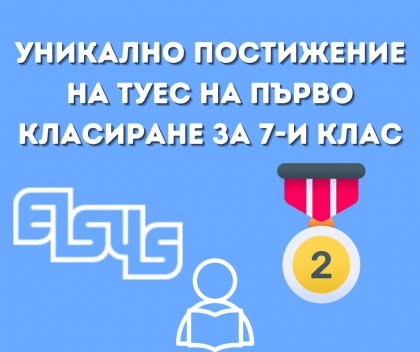 Нашето постижение - ТУЕС на второ място по минимален бал през 2022 г.